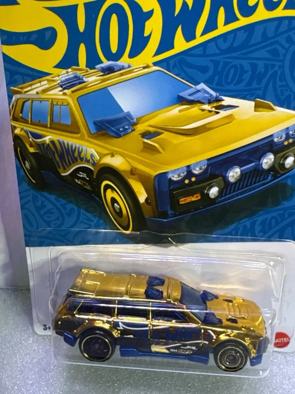 Hot wheels Track Dwagon CHASE Kids Toy Car - Blue and Gold